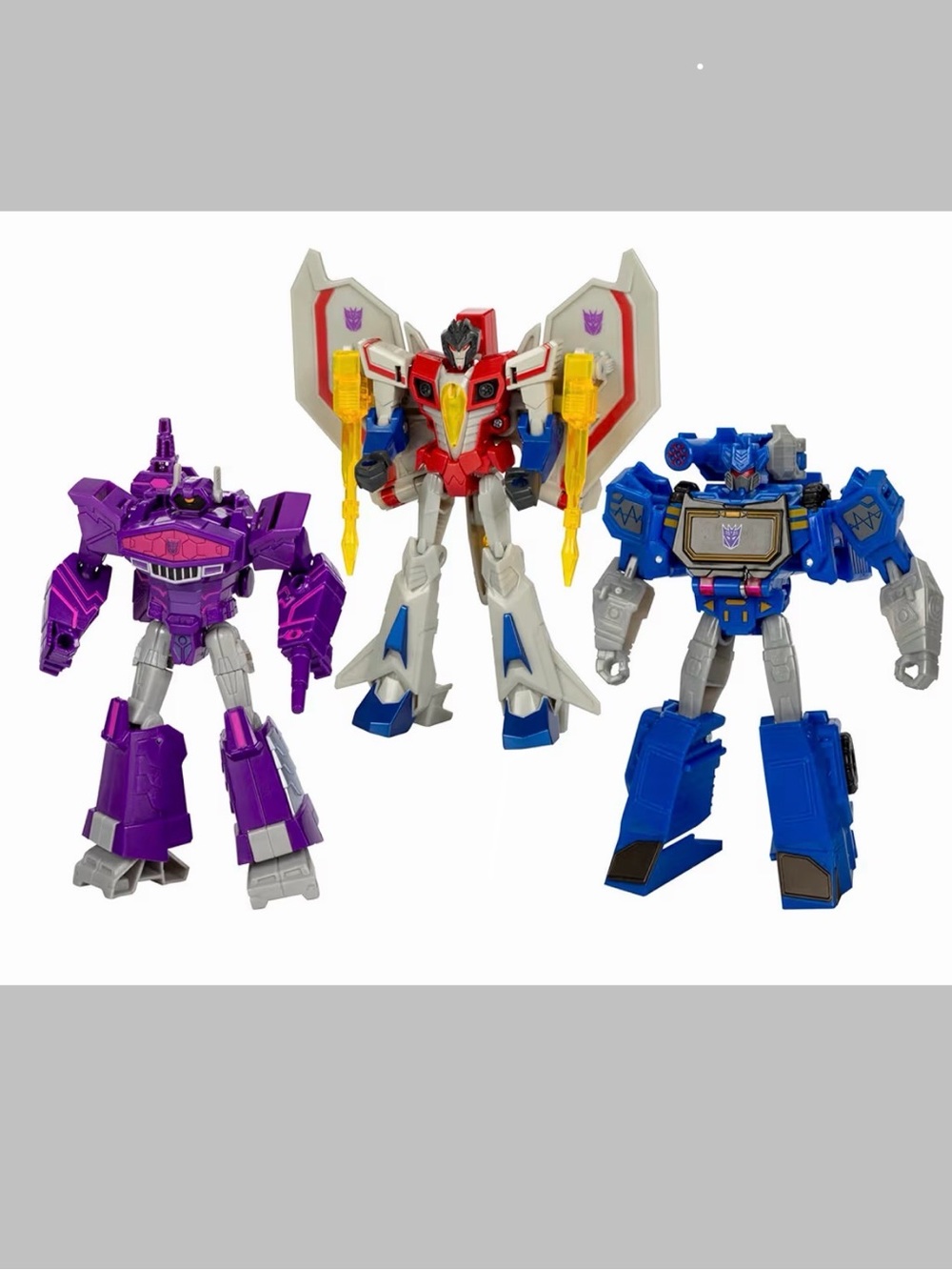 Transformers 3 Piece Set- Starscream, Shockwave & Soundwave